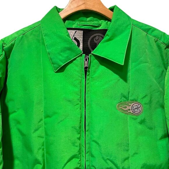 Vintage Santa Cruz Green Puffer Jacket Men’s Sz L - Picture 3 of 4